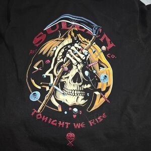 Men's Black Graphic T-Shirt Xl Sullen